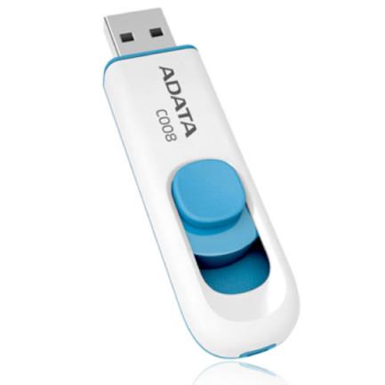 Memoria USB Adata C008, 32GB, USB 2.0, Azul/Blanco RAM-2070 SKU: AC008-32G-RWE