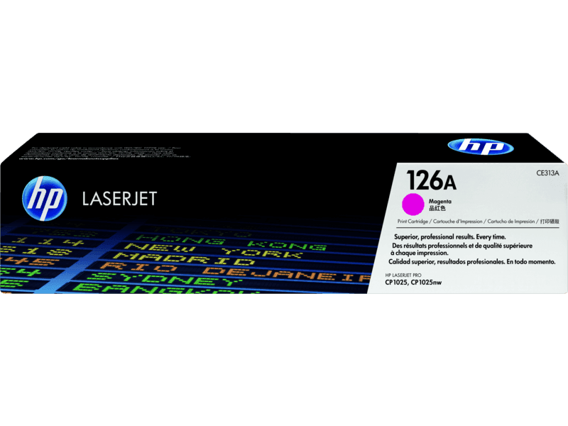 CE313A Magenta Original Toner 126A HP LaserJet Pro CP1025, CP1025NW, M175nw 1,000 Páginas SKU: CE313A