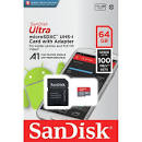 Memoria Flash SanDisk Ultra A1, 64GB MicroSDXC Clase 10, con Adaptador SKU: SDSQUAR-064G-GN6MA