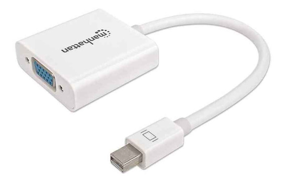 Manhattan Adaptador Mini-DisplayPort 1.2 Macho - VGA Hembra, 1080p, 17cm, Blanco SKU: 322508