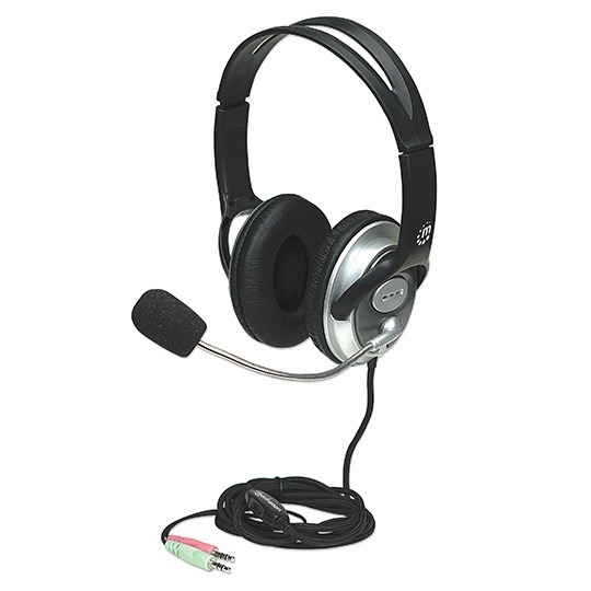 Manhattan Audifono con Micrófono V3 Mediano, 3.5mm, Negro SKU: 175555