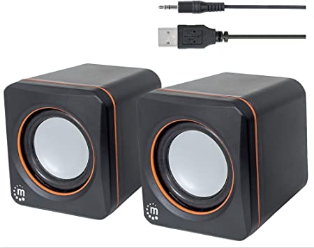 Manhattan Bocinas para Computadora Serie 2600 USB Cubo, Alámbrico, 3W RMS, Negro SKU: 161435