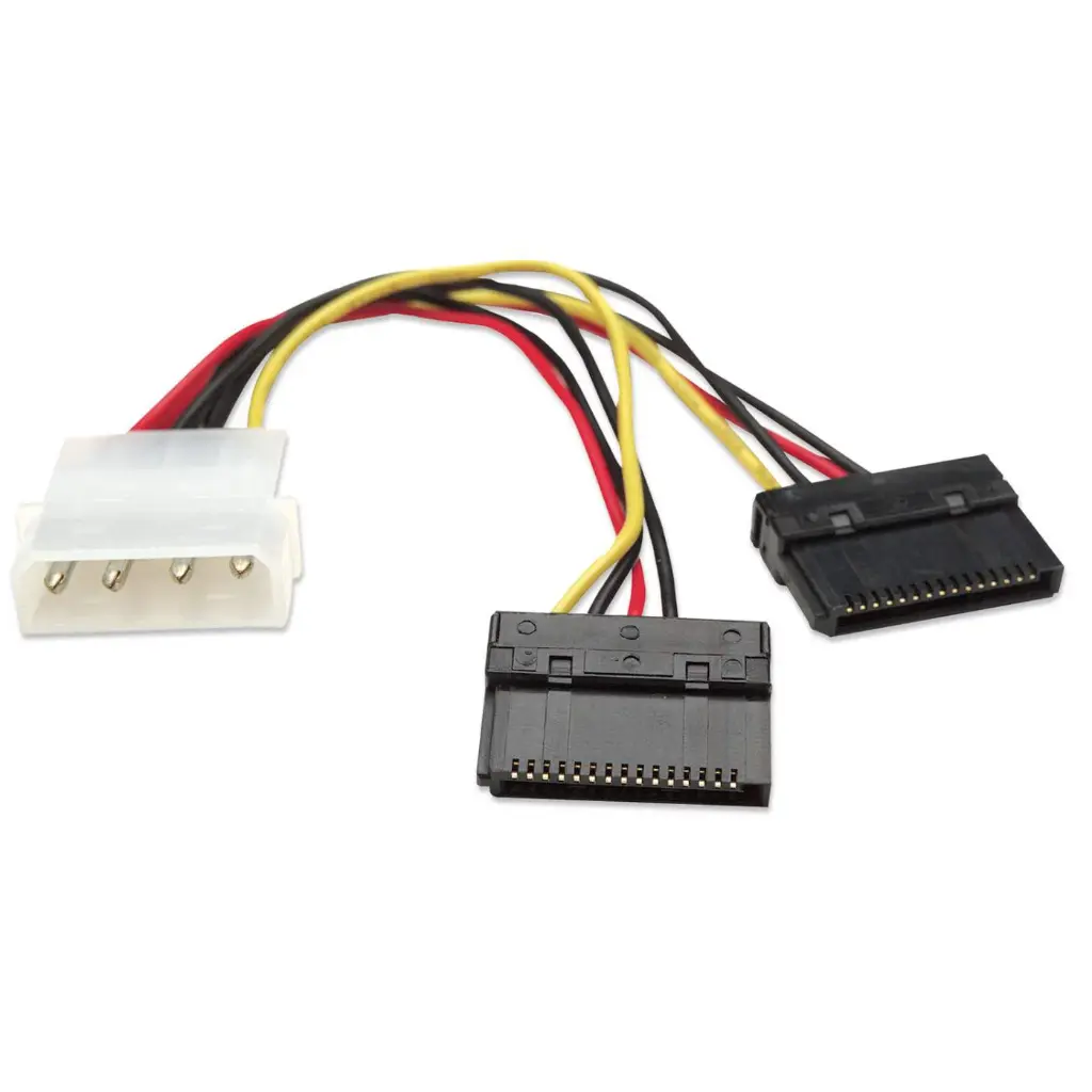 Manhattan Cable 2x SATA 15-pin Macho - Molex (4-pin) Macho, 15cm CB-205 SKU: 349369