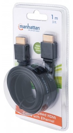 Manhattan Cable HDMI Macho - HDMI Macho, 4K, 1 Metro, Negro SKU: 391474