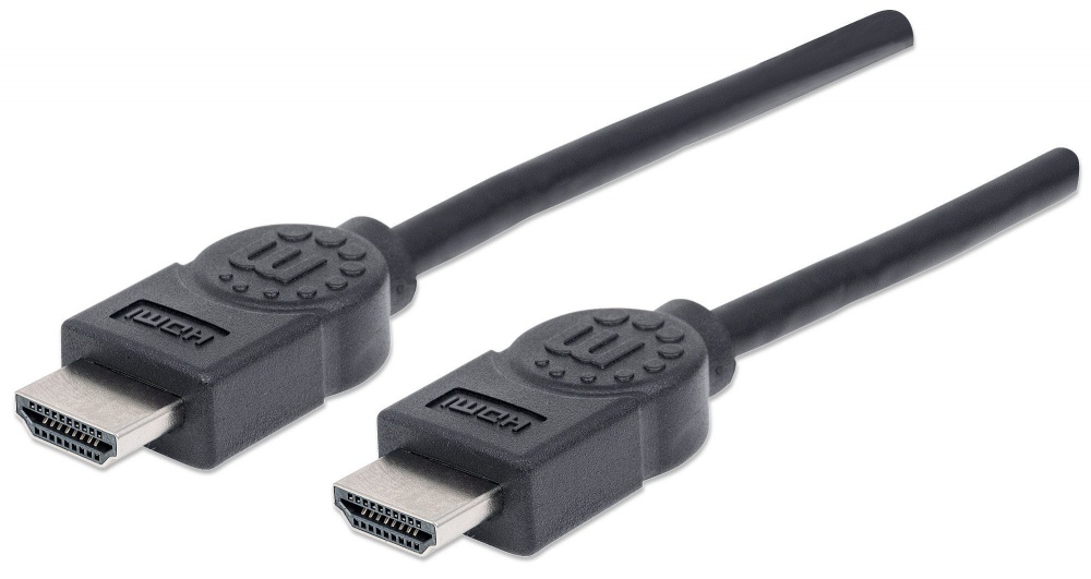 Manhattan Cable HDMI de Alta Velocidad, HDMI Macho - HDMI Macho, 4K, 30Hz, 3D, 1.8 Metros, Negro SKU: 306119