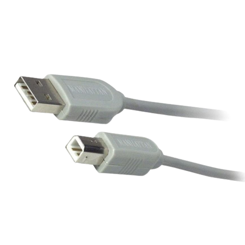 Manhattan Cable USB A Macho - USB B Macho, 4.5 Metros, Gris CB-204 SKU: 341028