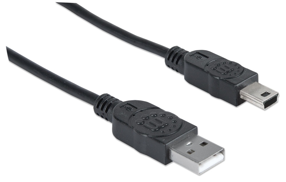 Manhattan Cable USB A Macho - USB Mini B Macho, 1.8 Metros, Negro SKU: 333375