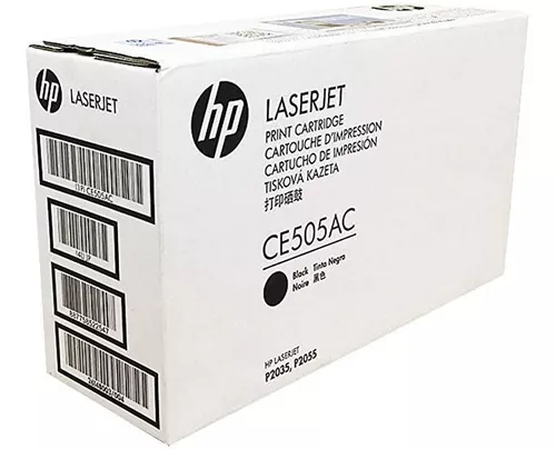 CE505AC Original Toner HP LaserJet P2035 and P2055 Printer series 2,300 Páginas SKU: CE505AC