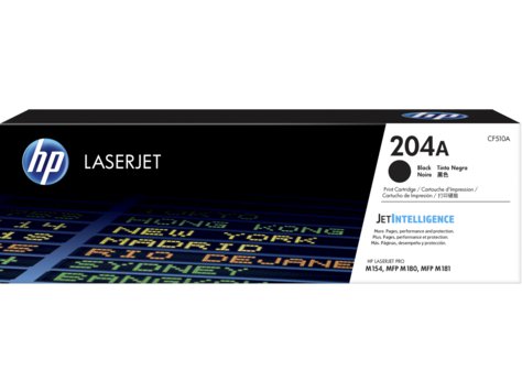 CF510A Negro Original Toner 204A HP LaserJet M154, MFP M180, MFP M181 1,100 Páginas SKU: CF510A