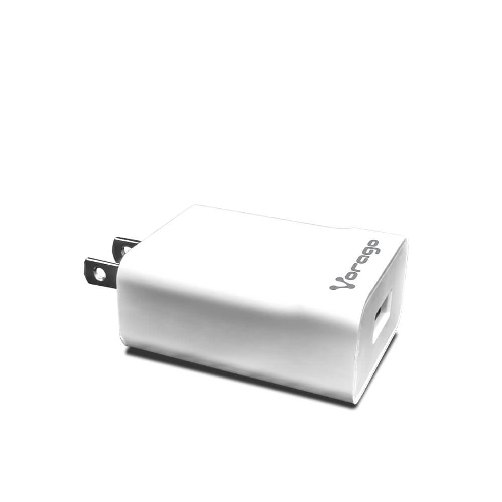 Cargador de Pared Vorago, 5V, USB, Blanco SKU: AU-302-WH