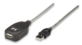 Manhattan Cable USB Macho - USB Hembra, 5 Metros, Plata SKU: 519779