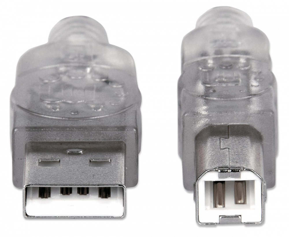 Manhattan Cable de Alta Velocidad USB 2.0, USB A Macho - USB B Macho, 5 Metros, Plata SKU: 345408