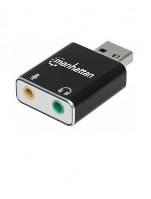 Manhattan Convertidor USB a Audio, Negro SKU: 152754