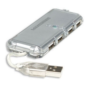 Manhattan Hub USB 2.0 de 4 Puertos, 480 Mbit/s SKU: 160599