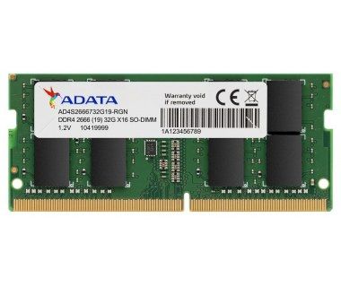 Memoria RAM Adata Premier DDR4, 2666MHz, 8GB, Non-ECC, CL19, SO-DIMM SKU: AD4S26668G19-SGN