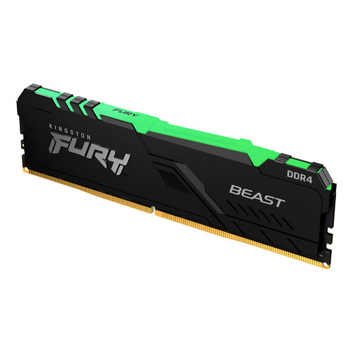 Memoria RAM Kingston FURY Beast Black RGB DDR4, 3200MHz, 8GB, Non-ECC, CL16, XMP SKU: KF432C16BBA/8