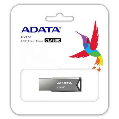 Memoria USB Adata UV250, 16GB, USB 2.0, Plata SKU: AUV250-16G-RBK