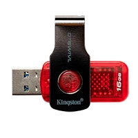 Memoria USB Kingston DataTraveler 3.0 Negro/Rojo SKU: DTSWIVL/16GB