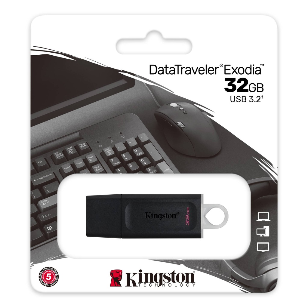 Memoria USB Kingston DataTraveler Exodia, 32GB, USB A, Negro SKU: DTX/32GB