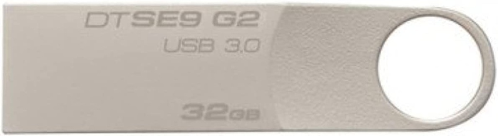 Memoria USB Kingston DataTraveler SE9 G2, 32GB, USB 3.0, Lectura 100MB/s, Metálico SKU: DTSE9G2/32GB