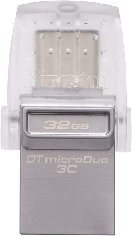 Memoria USB Kingston DataTraveler microDuo 3C, 32GB, USB 3.1/Micro USB, Lectura 100MB/s, Escritura 10MB/s, Plata SKU: DTDUO3C/32GB