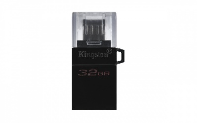 Memoria USB Kingston microDuo3 G2, 32GB, USB/Micro USB 3.0, Lectura 80MB/s, Negro SKU: DTDUO3G2/32GB