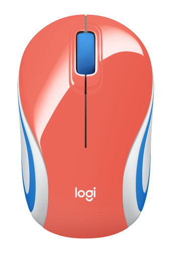 Mini Mouse Logitech Óptico M187, Inalámbrico, USB, 1000DPI, Coral SKU: 910-005362