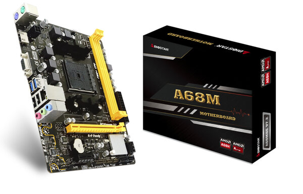 Motherboard Biostar ATX A68MHE S-FM2+, AMD A68H 32GB DDR3 para AMD SKU: A68MHE Tarjeta Madre