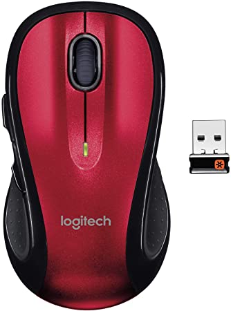 Mouse Ergonómico Logitech Láser M510, Inalámbrico, USB, Rojo Unifying SKU: 910-004554