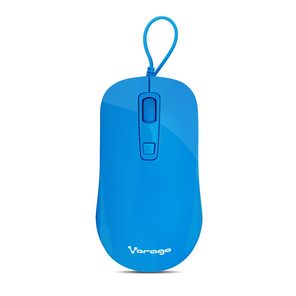 Mouse Ergonómico Vorago Óptico MO-102, Alámbrico, USB, 1600DPI, Azul SKU: MO-102/A