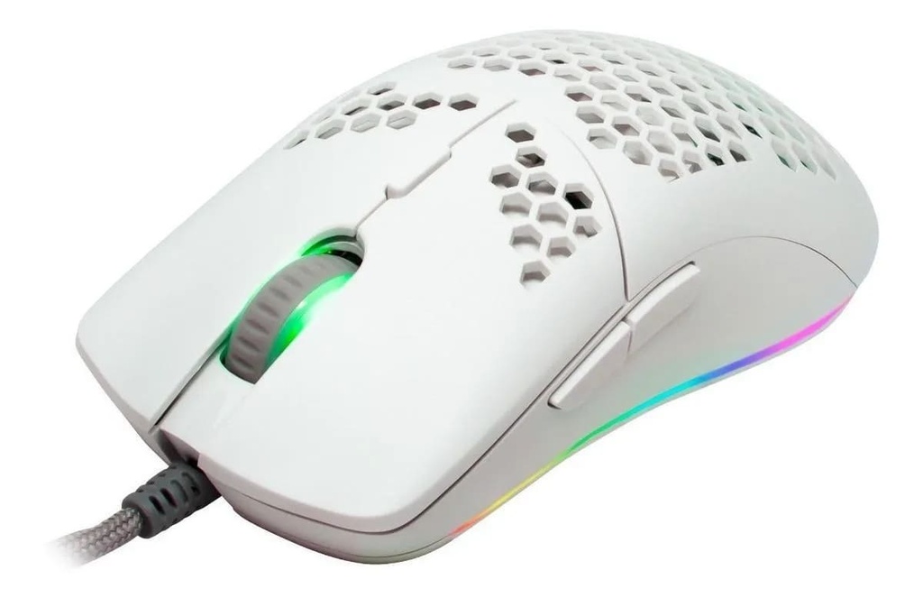 Mouse Gamer Game Factor Óptico MOG601, Alámbrico, USB A, 32.000DPI, Blanco SKU: MOG601-WH