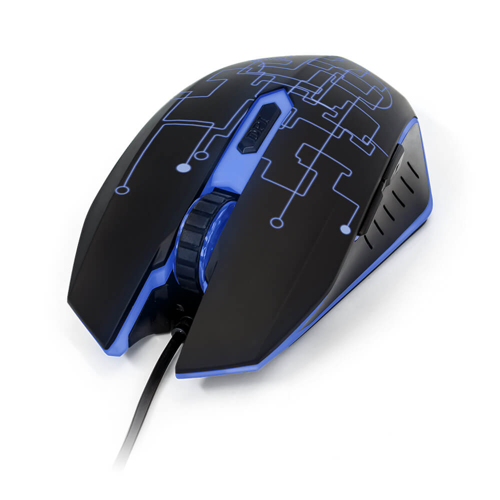 Mouse Gamer Vorago Óptico MO-501, Alámbrico, USB, 3200DPI, Negro SKU: MO-501