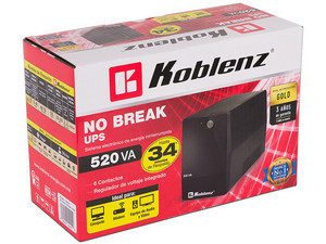 No Break Koblenz 5216 R, 240W, 520VA, Entrada 90-145V, Salida 108-132V, 6 Contactos (3 con Respaldo y 3 con Supresor) SKU: 00-4241-00-6