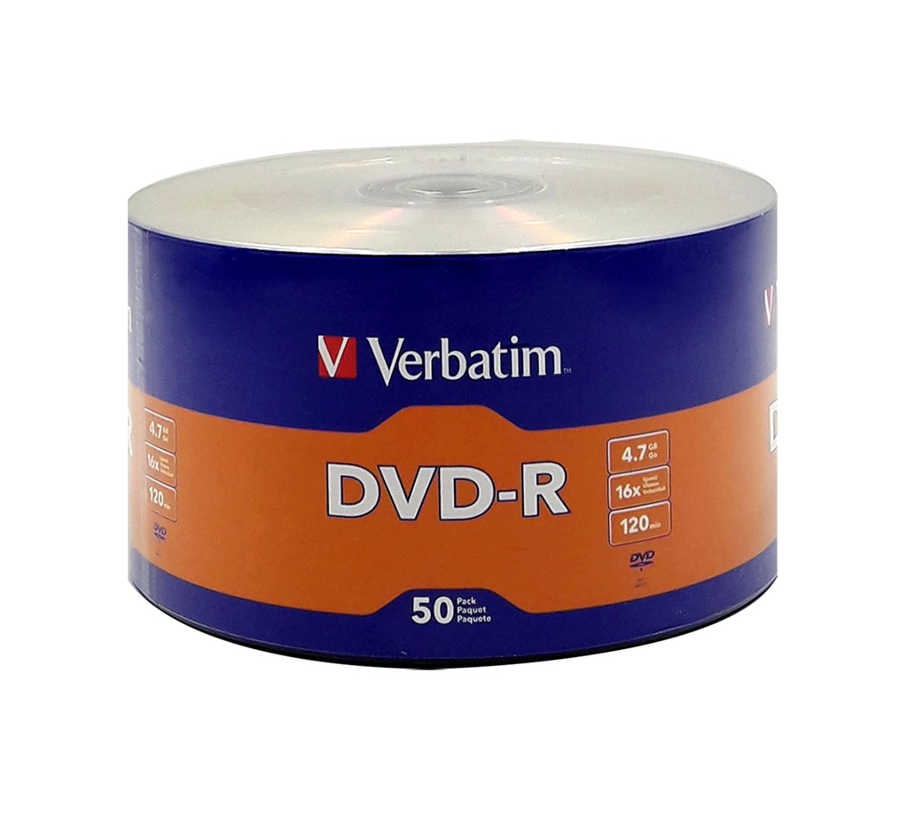 Verbatim Torre de Discos Virgenes para DVD DVD-R 16x, 50 Discos SKU: 97493