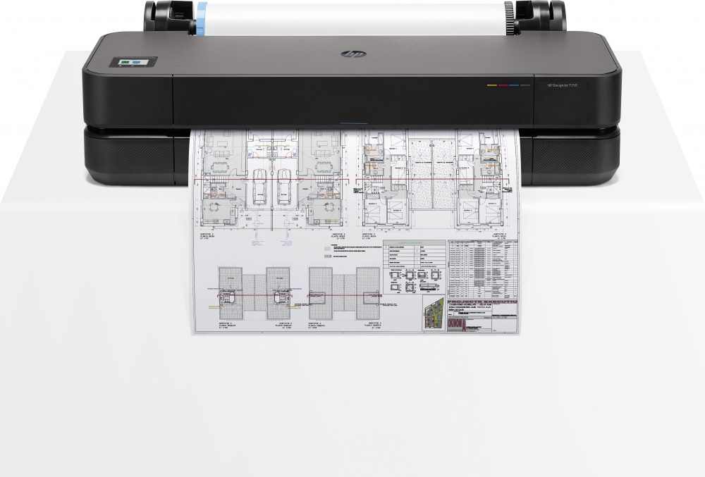 Plotter HP DesignJet T250, 24 Pulgadas, 61 cms, Impresora, 4 Tintas, Red, Wifi, SKU: 5HB06A