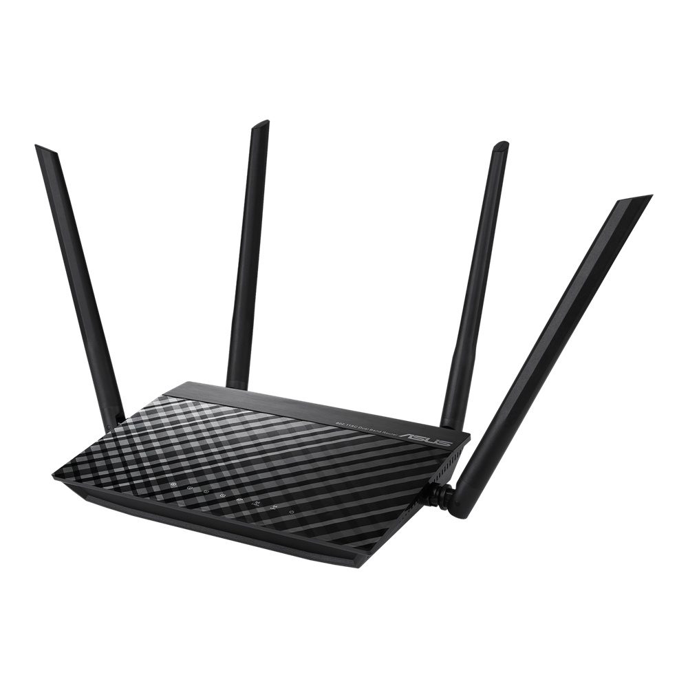 Router ASUS de Banda Dual Firewall RT-AC1200 V2 AC1200 para Gaming, Inalámbrico, 867Mbit/s, 5x RJ-45, 2.4/5GHz con 4 Antenas Externas de 5dBi SKU: 90IG0550-BA1400