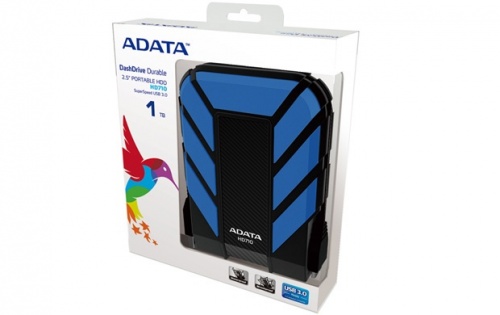 Disco Duro Externo Adata HD710 Pro 2.5", 1TB, USB 3.0, Negro/Azul, A Prueba de Agua y Golpes - para Mac/PC HD-1656 SKU: AHD710P-1TU31-CBL