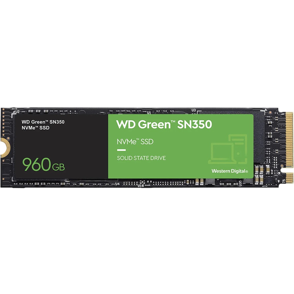 SSD Unidad de Estado Sólido Western Digital Green SN350 de 960GB, M.2 NVMe 1.3  PCIe Gen3 x4 SKU: WDS960G2G0C