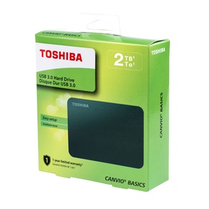 Disco Duro Externo Toshiba Canvio Basics, 2.5'', 2TB, USB 3.0, Negro SKU: HDTB420XK3AA