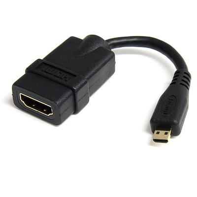 StarTech Cable Adaptador HDMI Hembra - micro HDMI Macho, 12cm, Negro SKU: HDADFM5IN