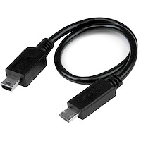 StarTech Cable Adaptador USB OTG, Micro USB Macho - mini USB Macho, 20cm, Negro SKU: UMUSBOTG8IN