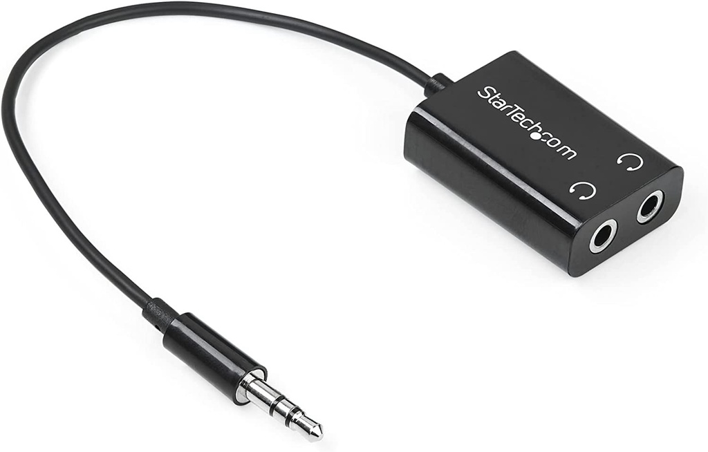 Startech Adaptador Divisor Splitter de Audífonos Mini-Jack, 3.5mm Macho - 2x 3.5mm Hembra, 15cm, Negro SKU: MUY1MFFADP