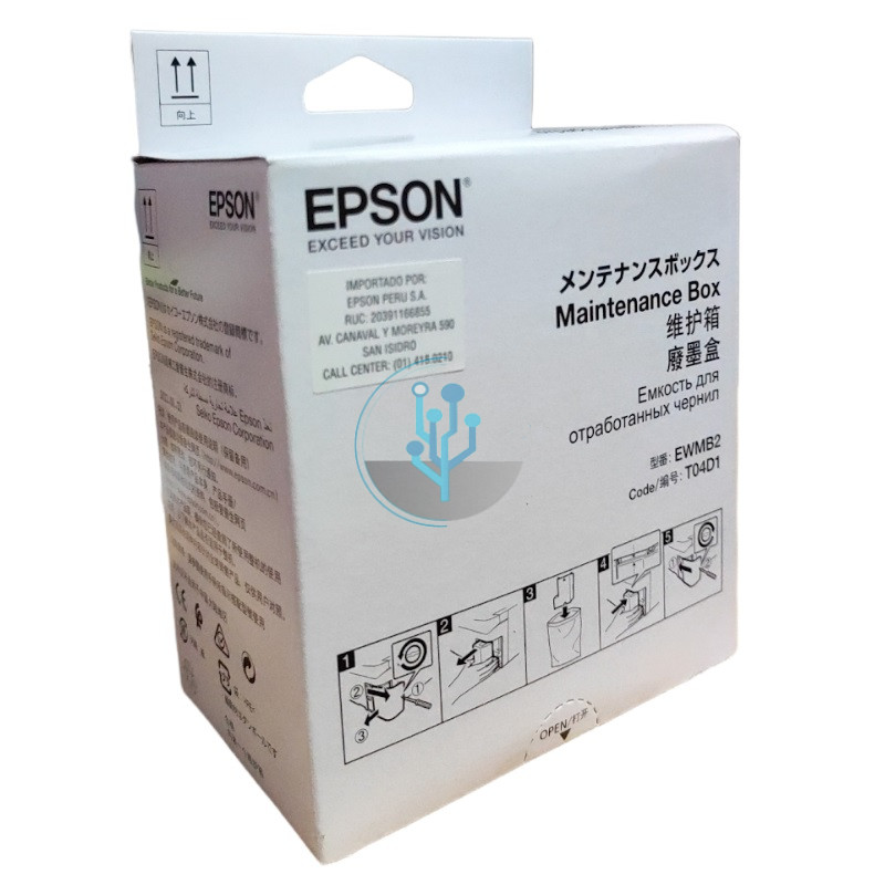 T04D100 Original Caja de Mantenimiento Epson L6171, L6161, L6191, M2140, M2170, M3170, M3180, ET-3700, ET-3750, ET-4750, L6270, L14150, M1180 SKU: T04D100