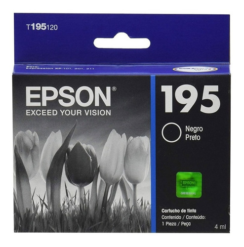 T195120-AL NEGRO CARTUCHO TINTA ORIGINAL EPSON EXPRESSION XP-201/ XP-101/ XP-211 4ML