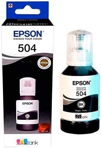 T504120-AL Negro Original Bote de Tinta Epson L4150, L4160, L6270, L14150, L6161, L6171, L4260, L6191, L14150 70ML 6,000 Pag. SKU: T504120-AL