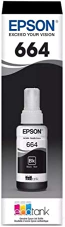 T664120-AL Negro Original Bote de Tinta Epson L110, L200, L210, L220, L300, L310, L350, L355, L365, L375, L380, L395, L396, L455, L475, L495, L555, L565, L575, L1300 70ml SKU: T664120-AL