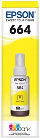 T664420-AL Amarillo Original Bote de Tinta Epson L110, L200, L210, L220, L300, L310, L350, L355, L365, L375, L380, L395, L396, L455, L475, L495, L555, L565, L575, L1300 70ml SKU: T664420-AL