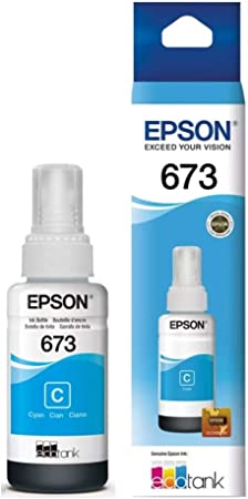 T673220-AL Cian Original Bote de Tinta Epson L850, L810, L805, L1800, L800 70ml SKU: T673220-AL