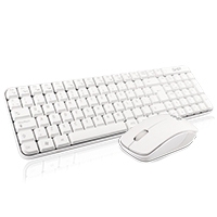 Kit de Teclado y Mouse Ghia GT4000WG, RF Inalámbrico, Blanco (Español) KB-683 SKU: GT4000WG