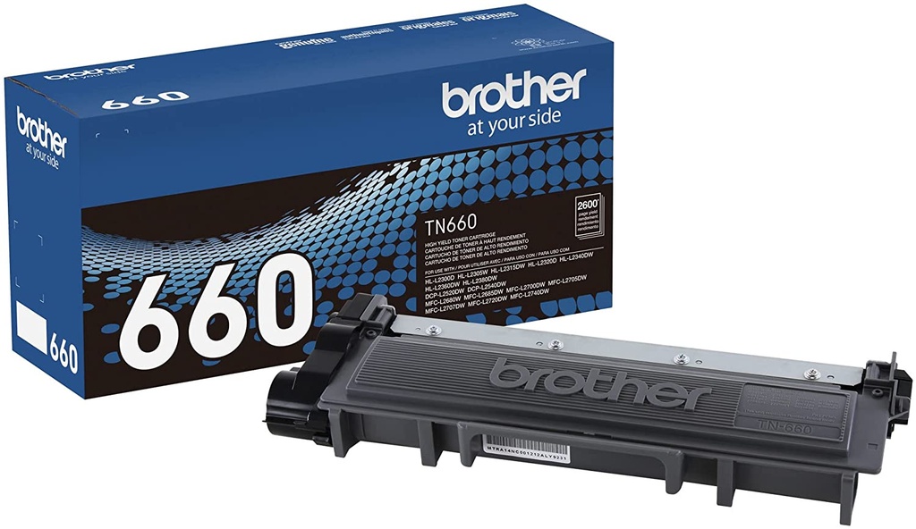 TN660 Negro Original Cartucho de Toner Brother TN-660 HL-L2300D, HL-L2305W, HL-L2315DW, HL-L2320D, HL-L2340DW, HL-2360DW, DCP-L2620DW, DCP-L2540DW, MFC-L2680DW, MFC-L2685DW, MFC-L2700DW, MFC-L2705DW, MFC-L2707DW, MFC-L2740DW 2,600 Pag. SKU: TN660